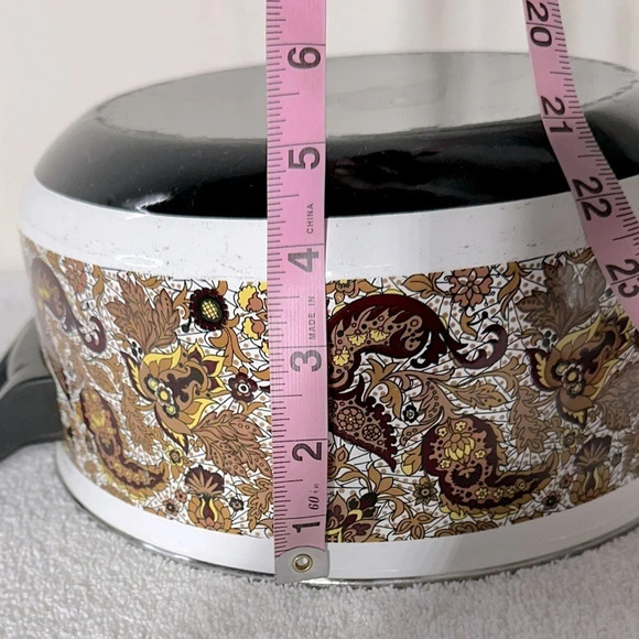 Vintage Enamelware Brown Fancipans Stew Pot With Lid - Picture 14 of 15